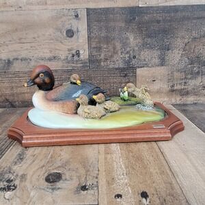 Bossons First Outing Golden Eye Ducks Limited Edition Hand Painted Stonite Decor